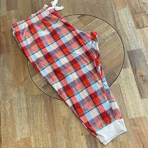 3/$15 Orange Plaid Women's Pajama Pants